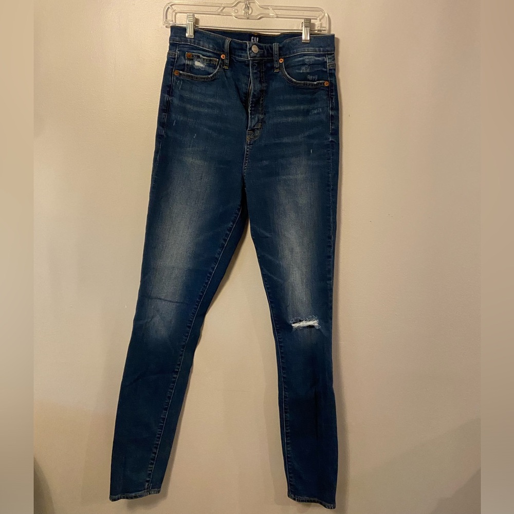 Gap high rise stretch skinny jeans tall 30T